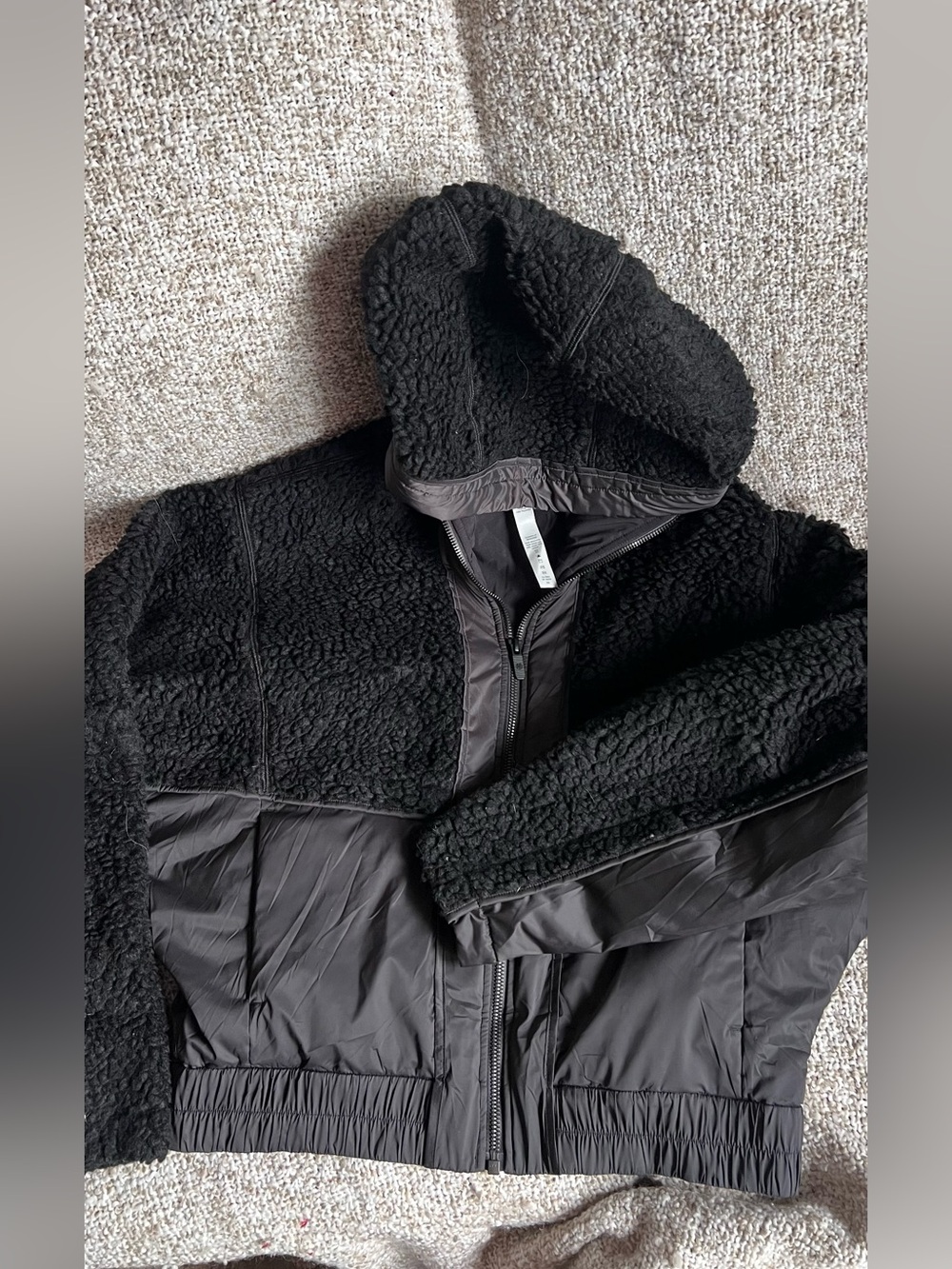 lululemon Cinchable Fleece Full-Zip Jacket – Black (Size 2)